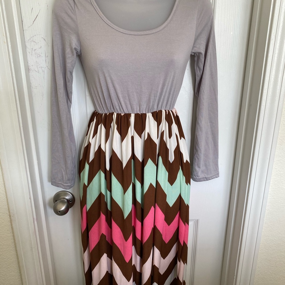 Chevron Maxi Dress